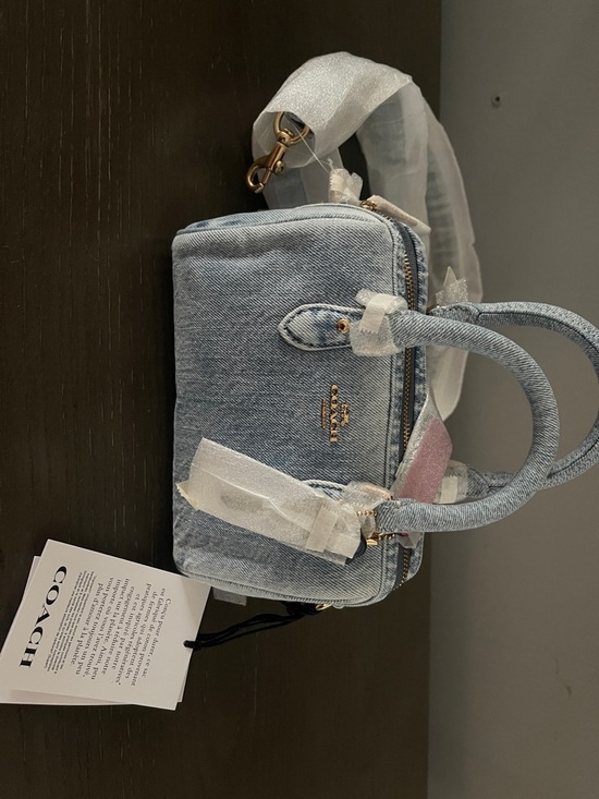Coach Handbags - Coach Rowan Denim Mini Satchel Bag - Light Blue with Gold Hardware BRAND NEW